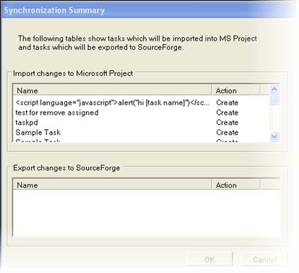 Synchronization Summary